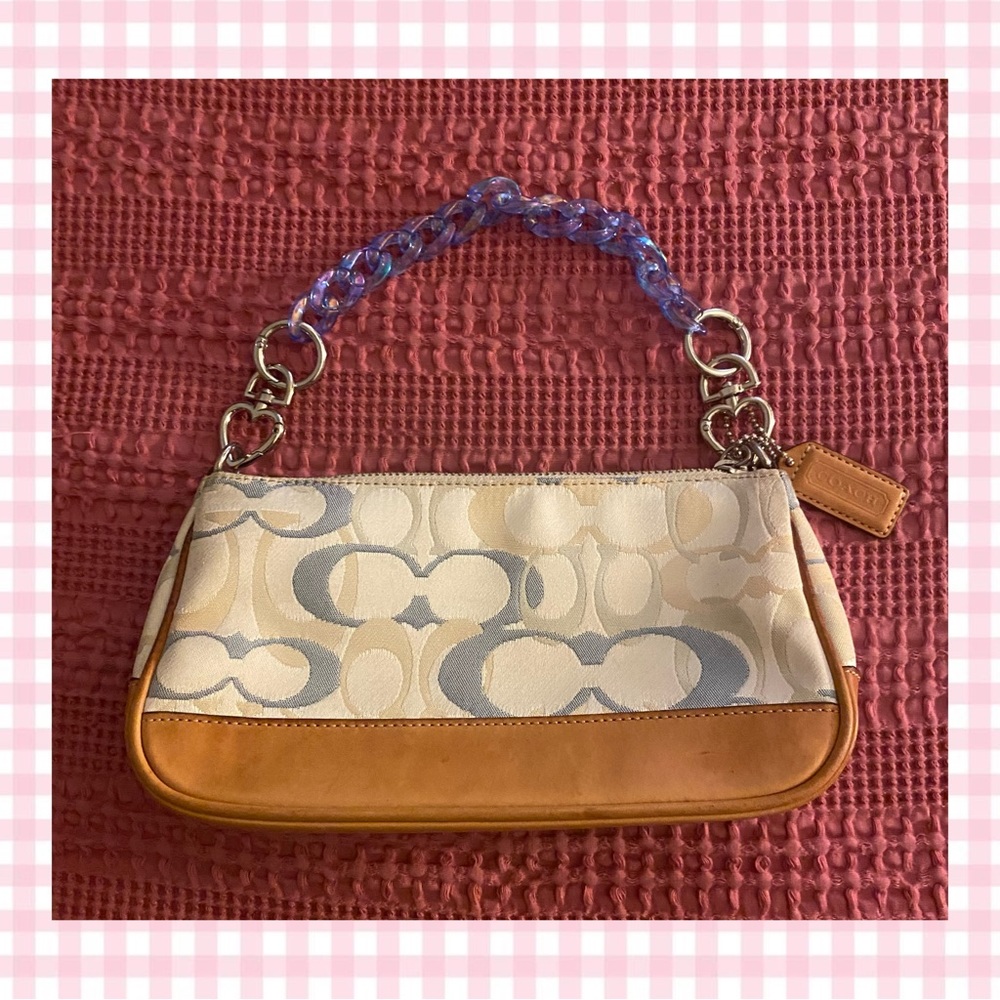 - Blue Demi Coach shoulder purse -